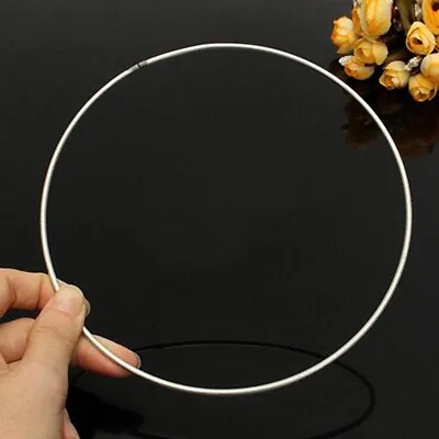 Metal Dreamcatcher Ring For DIY Craft Projects Silver Macrame Hoop Circle • £6.71