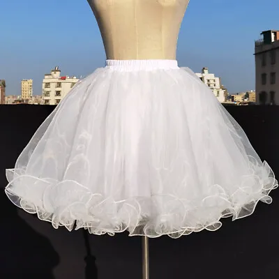£20.63 • Buy Women Girls Ruffle Organza Mesh Petticoat Crinoline Underskirt Tutu Skirt Sweet