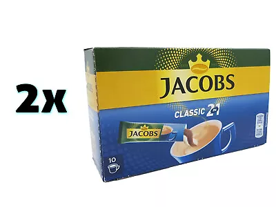 20x/40x Sachets Jacobs 2 In 1 Classic ☕ Instant Coffee Sticks ✈ TRACKED SHIPPING • £21.82