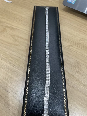 £155 • Buy 9ct White Gold Tennis Bracelet 14.5g