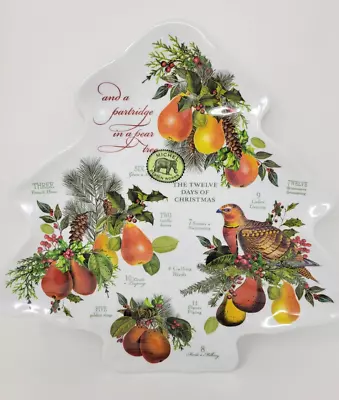 Michel Design Works Melamine Christmas Tree Plate In A Pear Tree 12  Tall • $34.99