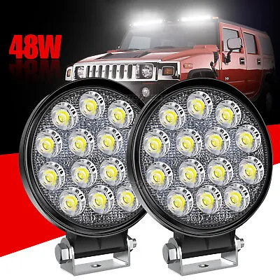 Pair 4inch SPOT LED Driving Lights 4x4 Round Spotlight Fog Headlight Flood Work • $17.77