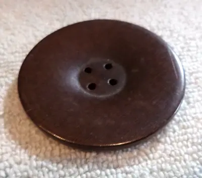 Large Vintage Wood Coat Button 2  Inch • $5