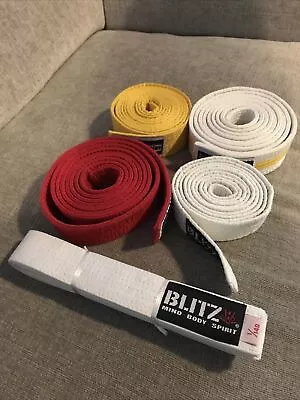 Blitz Deluxe Cotton Belts - Karate Taekwondo Judo - 5 In Total • £10