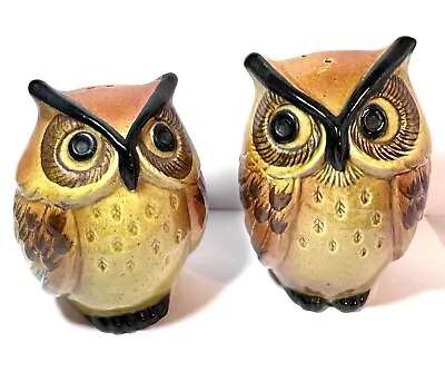 Vintage METLOX Poppytrail OWL Salt & Pepper Shakers ~ 4.5  & 5  ~ Mid Mod • $31.95