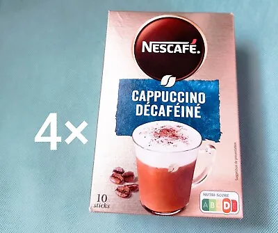 £10.97 • Buy 4x 10 Nescafe CAPPUCCINO DECAF 40 Sachets Instant Coffee CHEAP Free Delivery