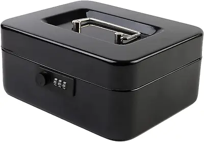 KYODOLED Large Cash Box With Combination Lock Safe Metal Money Box With Money... • $19.99
