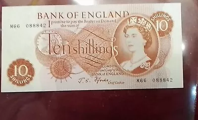 Bank Of England Ten Shillings Note J.S. Fforde B311 REPLACEMENT M66 Prefix • £60