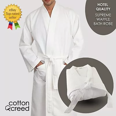 Waffle Bath Robe/dressing Gown - Luxury Hotel Quality -lightweight Combed Cotton • £14.50