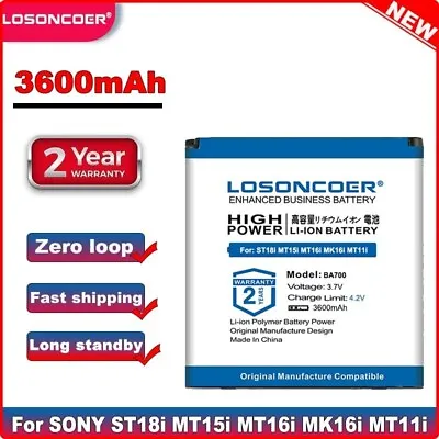 LOSONCOER BA700 Battery 3600mAh For SONY ST18i MT15i MT16i MK16i MT11i ST21i... • $20.96