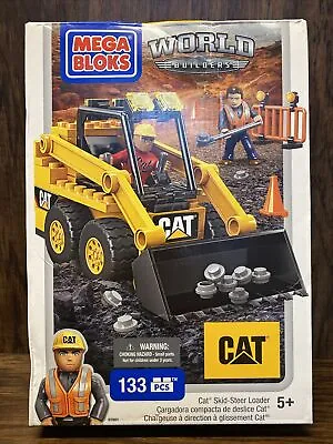 Mega Bloks World Builders Cat Skid-steer Loader Kit #97801 131 Pieces 2014! • $16.99