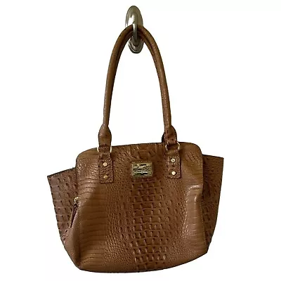 Marc Fisher Purse Bag CrocodileTextured Pattern Camel Tan Light Brown Neutral • $24.90