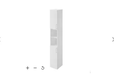 B&Q Veleka Gloss White Freestanding Bathroom Cabinet W275 H1800mm • £45