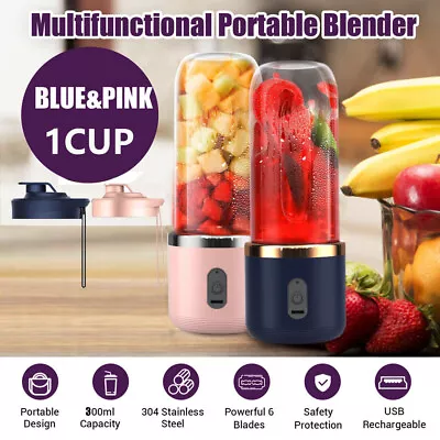 New  Electric Mini Juice Maker Portable Blender Smoothie Juicer Fruit Machine • £8.68