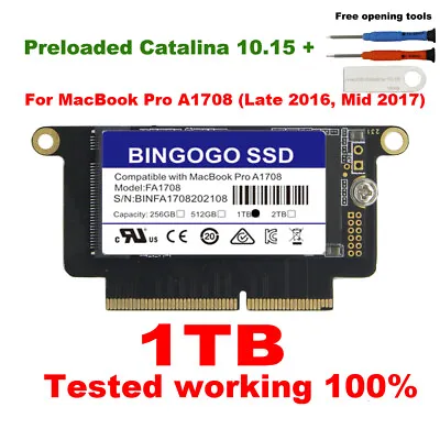 NEW 1TB SSD For 2016 2017 Apple MacBook Pro No Touch Bar A1708 EMC 2978 EMC 3164 • $109.87