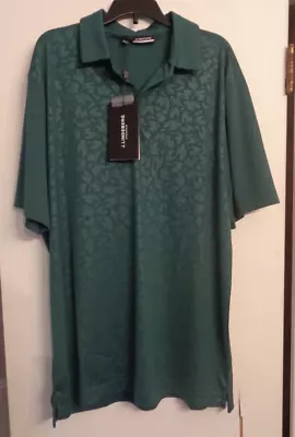 J Lindeberg Golf/Casual Joel Relaxed Fit Polo LARGE Green NWT • $34.95