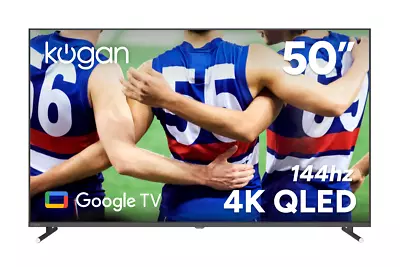 Kogan 50  QLED 4K 144Hz Smart Google TV - Q98G 50 Inch TVs • $624