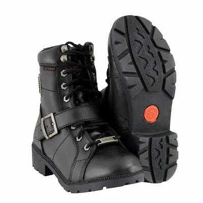 Milwaukee Leather Women's *Waterproof *Plain Toe Boot W/ Side Buckle **MBL9326WP • $109.99