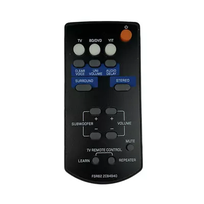 $18.69 • Buy New Replacement Remote For Yamaha FSR62 ZC94940 YAS-201 YAS-CU201 Soundbar