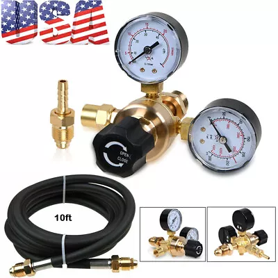 Argon CO2 Fit Lincoln Mig Tig Flow Meter Welding Regulator Welder Gauge GasHose • $28.90