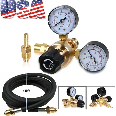 CGA580 Argon CO2 Regulator Gauge Flow Meter Hose Mig Tig Welding Gas Welder USA • $39.99