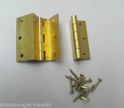 2 X SOLID BRASS-storm Proof Top Hung Window Hinge Cranked Casement Window Door  • £12.99