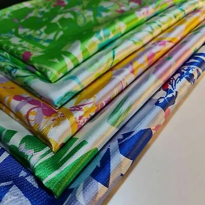 £2.63 • Buy Silky Satin Dress Craft Fabric Floral Drape Dress Craft Quilting Material 58 