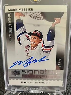 2016-17 Mark Messier Upper Deck Premier Signature /10 SC Champions Auto On Card  • $549.99