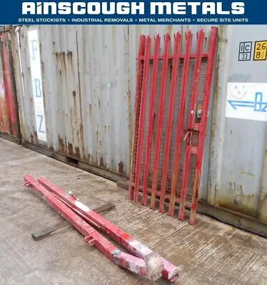 Used Single Palisade Gate - Red - 2.100mtr High X 1.200mtr Wide W Triple Point T • £234