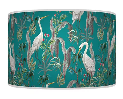 Herons Tropical Birds Exotic Blue  Lampshade Pendant Lamp Shade Handmade Dz250 • £26.99