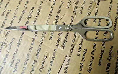 Vintage Chrome Plated SEWING SCISSORS / SHEARS  9 1/4  Made In Germany  VGUC • $13