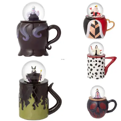 Francfranc Disney VILLAINS NIGHT Snow Globe & Mug Ursula Maleficent Cruella • $58.80