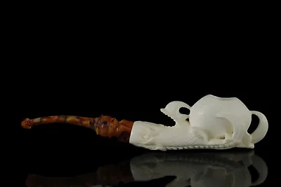 Eagle Claw Meerschaum Pipe Large Unique Tobacco Smoking Pfeife  海泡石 With Case • $232.47