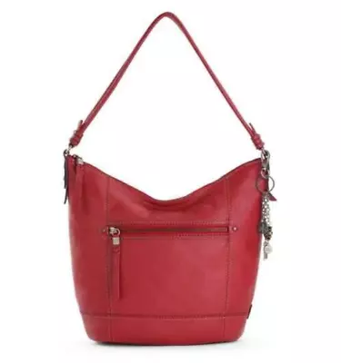 The Sak Leather Sequoia Hobo Shoulder Bag Purse NWT Scarlet Red W/Keychain/Fob • $75