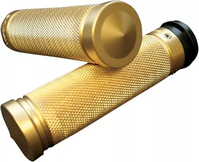 Accutronix Custom Brass Grips Knurled Throttle By Wire #GR101-K5 Harley Davidson • $157.94