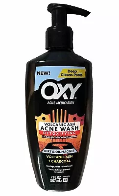 OXY Volcanic Ash Charcoal Detoxifying Acne Face Wash Cleanser Pump 7oz RARE • $44.98