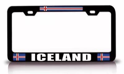 ICELAND Flag Steel License Plate Frame • $15.95