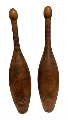 Pair Of WW1 British Army Physical Training Wooden Indian Exercise Clubs • $416.26