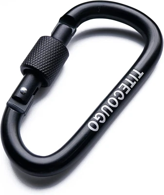 £3.93 • Buy TITECOUGO Aluminum Alloy D-Ring Locking Carabiner Key Chain Clip Hook Multiple