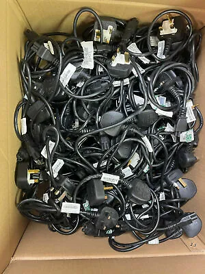 £19.99 • Buy 25 X  UK C5 Cloverleaf Micky Mouse Power Lead Cable For Laptops - Wholesale Used