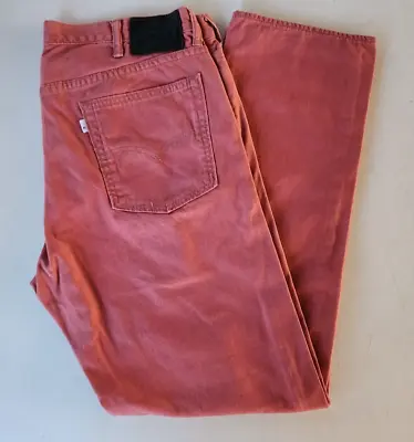 Men's Levi's 513 Pink Denim Jeans Size 38 X 32(38 X 31 Actual) • $29.99