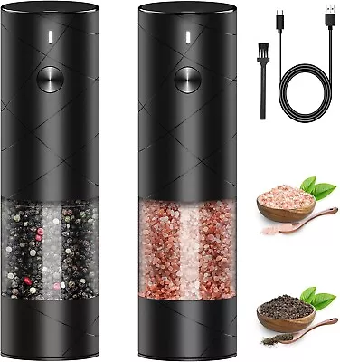 HOMELYLIFE Electric Salt And Pepper Grinder USB Rechargable • £24.99