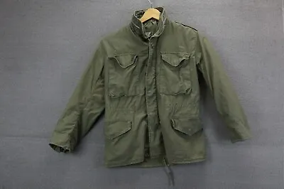 Vtg M65 Vietnam OG-107 Sateen Field Coat Jacket With Hood Small Short • $79.99