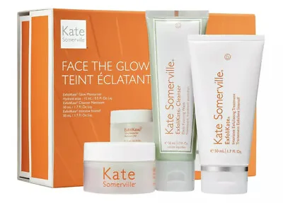 100% Authentic Kate Somerville Face The Glow 3pc Kit ExfoliKate Brand New! • $36.99