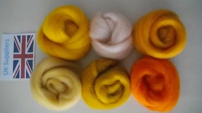 Craft Wool Needle Wet Felting 30g 6 X Pack (Merino/Lincoln)Corriedale Top Roving • £3.95