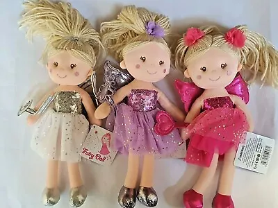 35cm FAIRY DOLL RAG DOLL MAGICAL CHOOSE THE COLOUR GREAT GIFT IDEA • £9.99