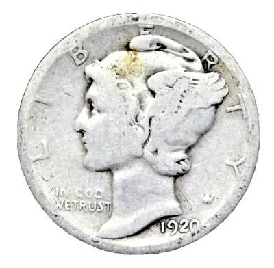 1920-D Mercury 90% Silver Dime Good BEST VALUE ON EBAY Free S&H W/Tracking • $3.99