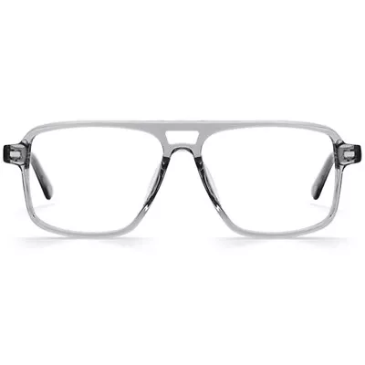 Huge Acetate Glasses Very Wide Frame For Large Wide Head Face Men Oversized Gray • $59.95