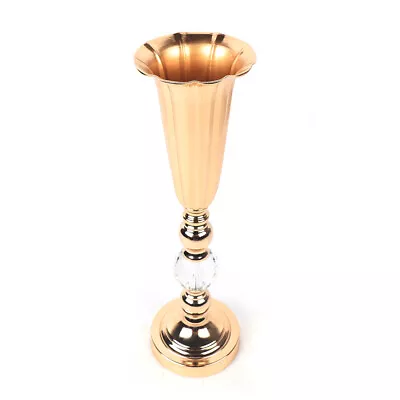 44.5cm Gold Tall Stunning Iron Flower Vase Urn Wedding Table Decoration UK • £18