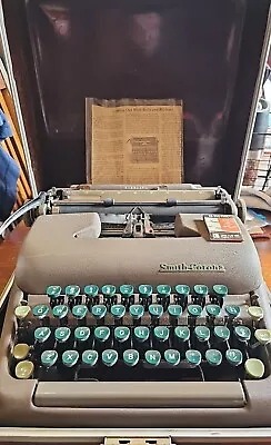 Vintage 1950s Smith Corona 5A Floating Shift Sterling Typewriter Case Working  • $150